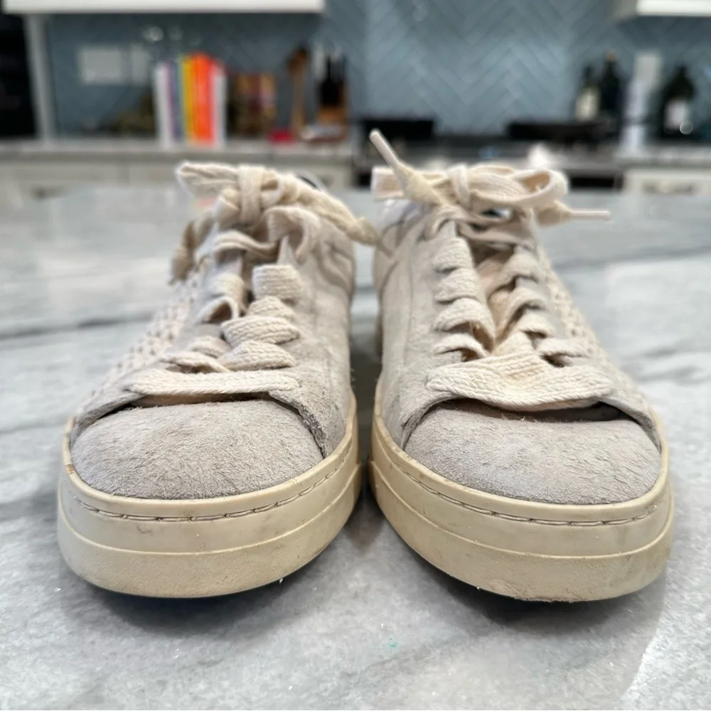 P448 Jack Macrame Sneakers Size 38 7.5 Women’s Shoes White Grey Boho
